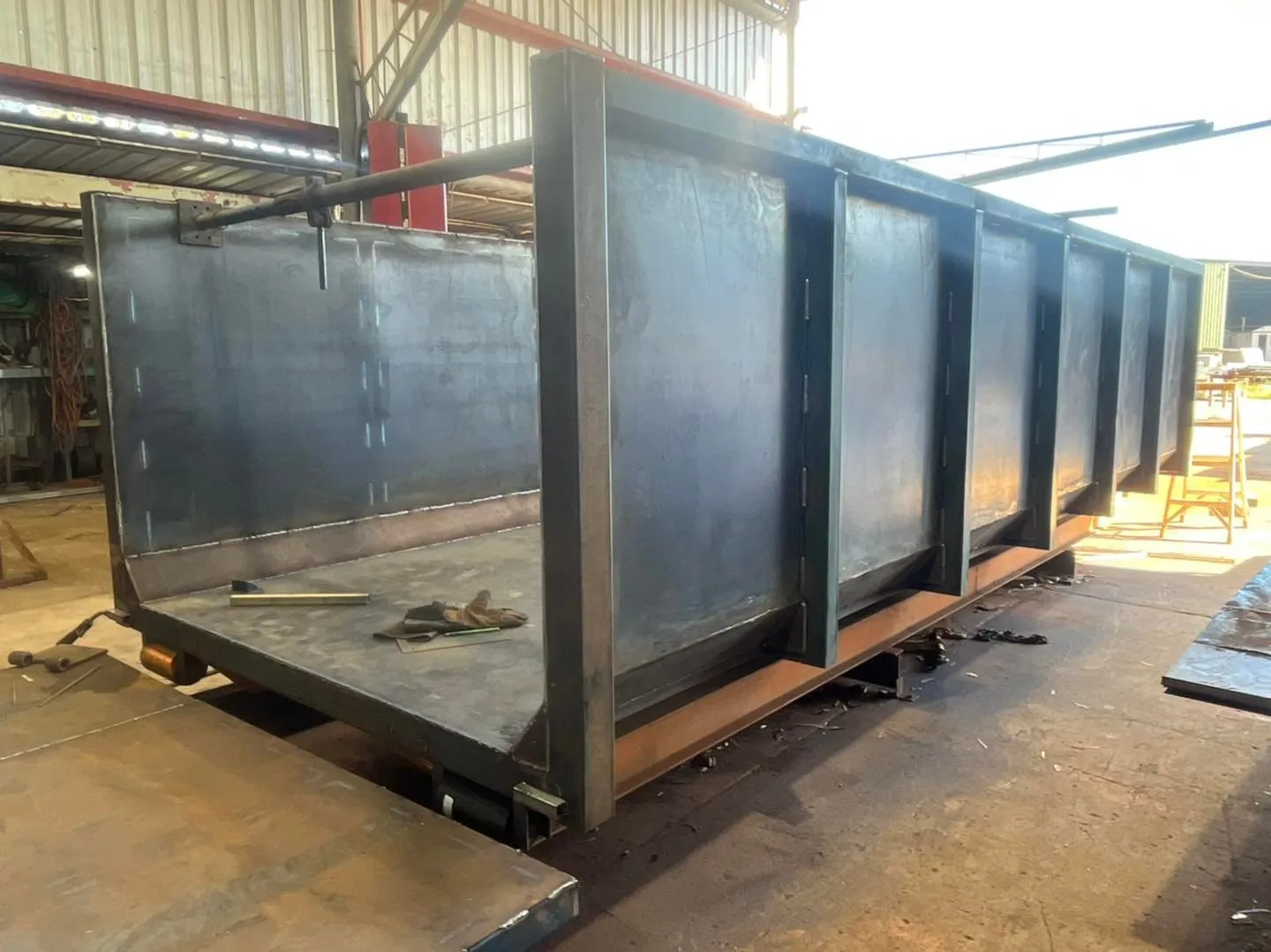 Skip bin being manufactured at OCG
