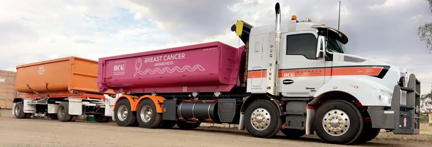 Outback Contracting Group skip bin truck